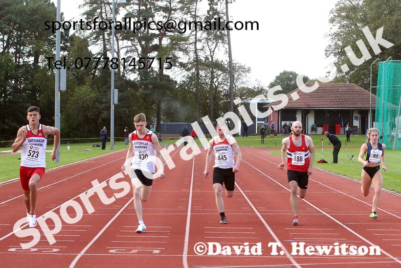 100 metres, NECAA Open Meeting, Morpeth, Sunday, September 27th. David T. Hewitson/Sports for All Pics